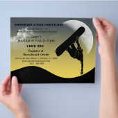 Snowboard-Wettbewerb Flyer (Hand)