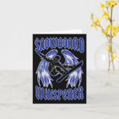 Snowboard Whisperrock and Roll Style Engel Wing Karte (Gelbe Blume)