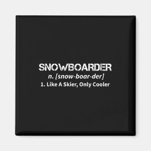 Snowboard wie ein Skifahrer nur Cooler Motiv für e Magnet