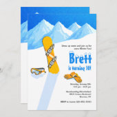 Snowboard-Winter-Spaß-Einladung Einladung (Vorne/Hinten)
