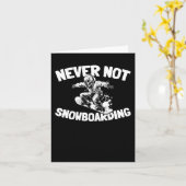 Snowboard Winter Sports - Snowboarden Snowboarder Karte (Gelbe Blume)