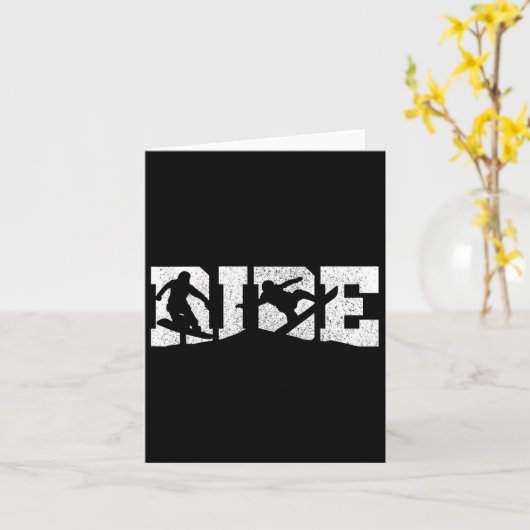 Snowboard - Wintersport Snowboarden Geschenk Karte (Gelbe Blume)