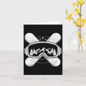 Snowboard - Wintersport Snowboarden Geschenk Karte (Gelbe Blume)