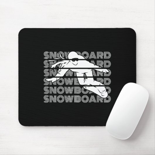Snowboard Women Snowboarden Snowboarder Mousepad (Mit Mouse)