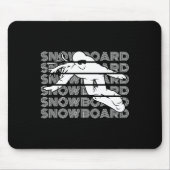 Snowboard Women Snowboarden Snowboarder Mousepad (Vorne)