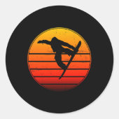 Snowboard Women's Snowboarder Snowboarder Männer 1 Runder Aufkleber (Vorderseite)