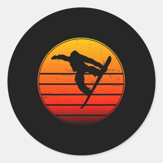 Snowboard Women's Snowboarder Snowboarder Männer 1 Runder Aufkleber (Vorderseite)