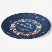 Snowboard Wreath Pappteller (Schrägansicht)