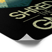 Snowboard Zerstöre den Gnar Ski Winter Berg Gesche Poster (Ecke)