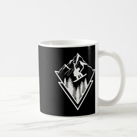Snowboardberg Kaffeetasse (Rechts)