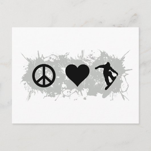 Snowboarden 3 postkarte (Vorderseite)