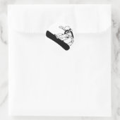Snowboarden 3 runder aufkleber (Tasche)