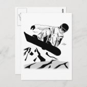 Snowboarden 5 postkarte (Vorne/Hinten)