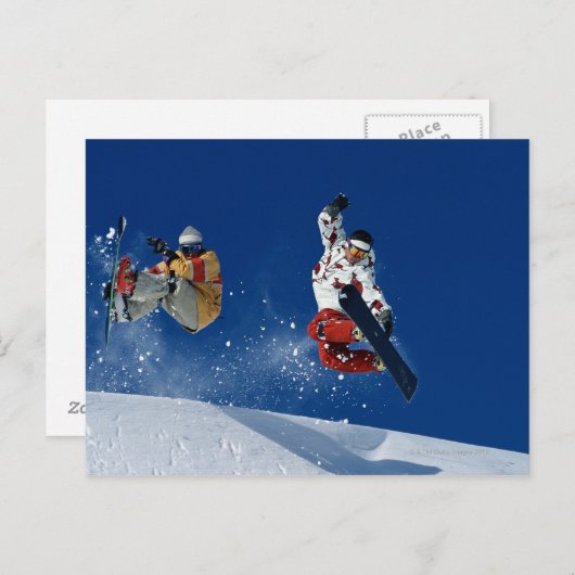 Snowboarden 8 postkarte (Vorne/Hinten)