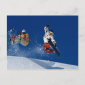 Snowboarden 8 postkarte (Vorderseite)