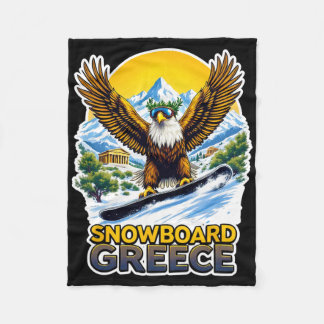 Snowboarden Adler in Griechenland Landschaftlich Fleecedecke