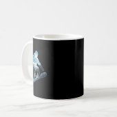 Snowboarden Adventure Mountain Silhouette Snowboar Kaffeetasse (Vorderseite Links)