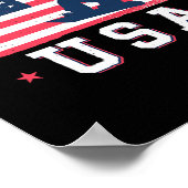 Snowboarden Amerikanischer Flagge Snowboard Frauen Poster (Ecke)