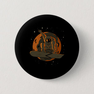 Snowboarden Astronauten Weltraumraum Button