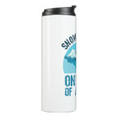 Snowboarden auf einem Hügel eines Sport-Snowboarde Thermosbecher (Nach links gedreht)