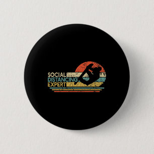 Snowboarden auf Vintagem Schnee für soziale Distan Button