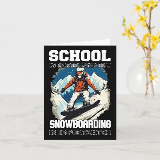 Snowboarden Berge Schneeurlaub Snowboard Ski Karte (Gelbe Blume)