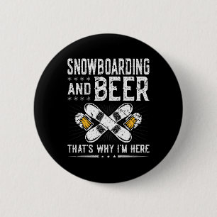 Snowboarden Bier Drink Snowboard Button