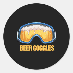 Snowboarden - Bierschwappen - Skiberg Runder Aufkleber