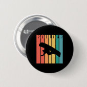 Snowboarden Boulder Colorado 70er Silhouette Gesch Button (Vorne & Hinten)