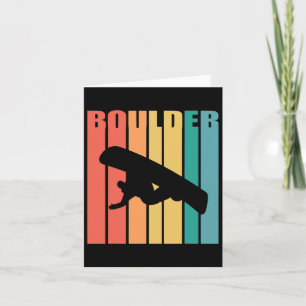 Snowboarden Boulder Colorado 70er Silhouette Gesch Karte