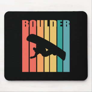 Snowboarden Boulder Colorado 70er Silhouette Gesch Mousepad