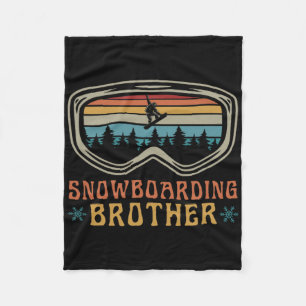 Snowboarden Bruder Matching Familie Snowboard Tri Fleecedecke