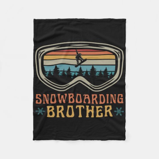 Snowboarden Bruder Matching Familie Snowboard Tri Fleecedecke (Vorderseite)