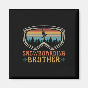 Snowboarden Bruder Matching Familie Snowboard Tri Magnet