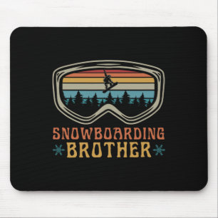 Snowboarden Bruder Matching Familie Snowboard Tri Mousepad