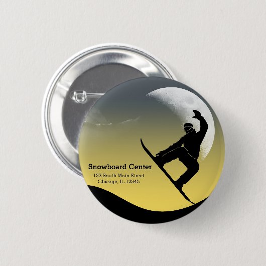 Snowboarden Button (Vorne & Hinten)