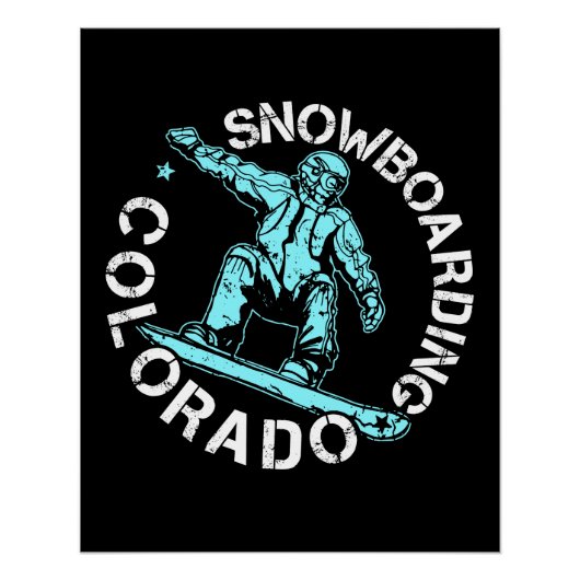 Snowboarden Colorado Snowboarder Souvenir Poster (Vorderseite)