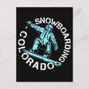 Snowboarden Colorado Snowboarder Souvenir Postkarte