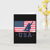 Snowboarden der amerikanischen Flagge Snowboard fü Karte (Gelbe Blume)