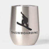 Snowboarden Design Thermal Wine Tumbler (Rückseite)