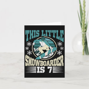 Snowboarden Dieser kleine Snowboarder ist 7 Geburt Karte