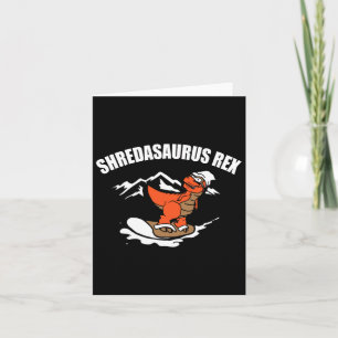 Snowboarden Dinosaurier Funny Snowboard Kindergesc Karte
