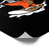 Snowboarden Dinosaurier Funny Snowboard Kindergesc Poster (Ecke)