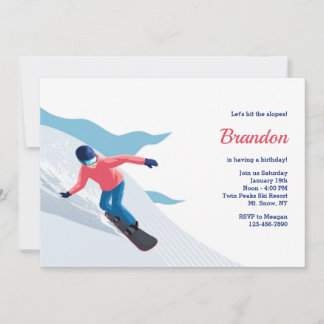 Snowboarden Einladung