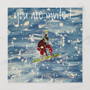 Snowboarden Einladung