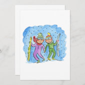 Snowboarden Einladung (Vorne/Hinten)