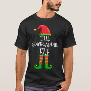 Snowboarden Elf Familie Matching Weihnachtsgruppe T-Shirt