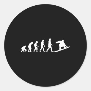 Snowboarden Evolution Freestyle Alpin Snowboard Runder Aufkleber