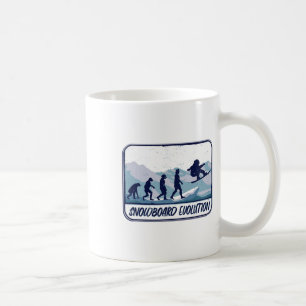 Snowboarden Evolution Reiten Die sich verschiebend Kaffeetasse