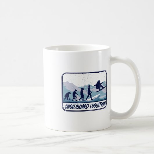 Snowboarden Evolution Reiten Die sich verschiebend Kaffeetasse (Rechts)